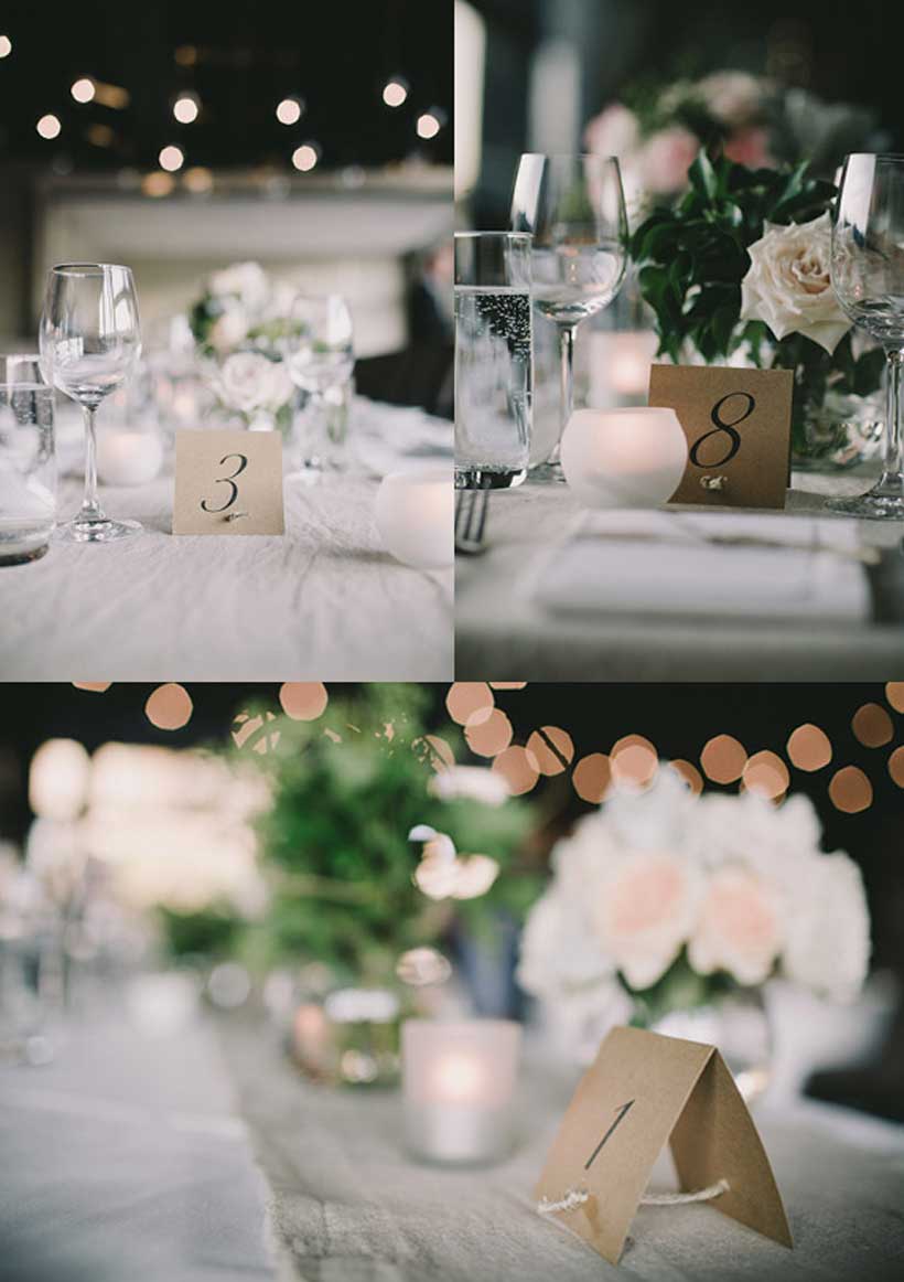 Creative Table Numbers Modern Wedding