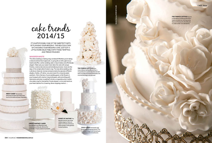 Modern wedding cakes magazine