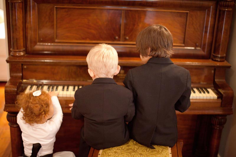 Kids on piano