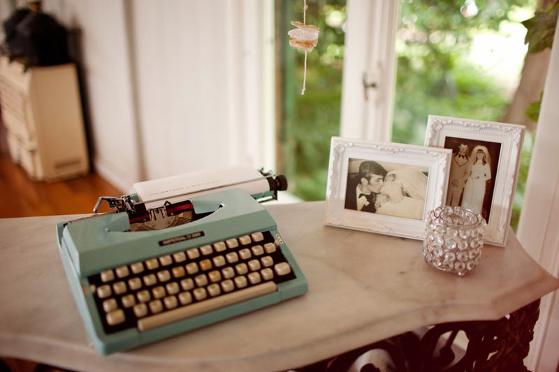 Wedding decor typewriter