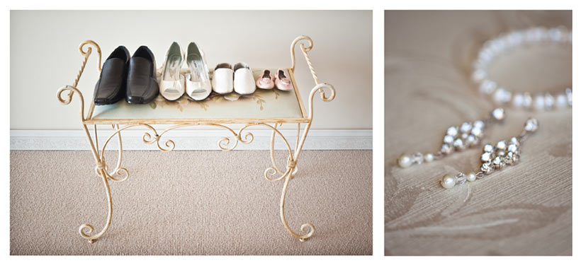 Wedding shoes and jewellery
