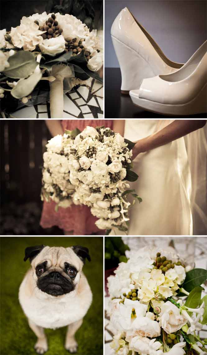 Wedding flowers- white and accessories