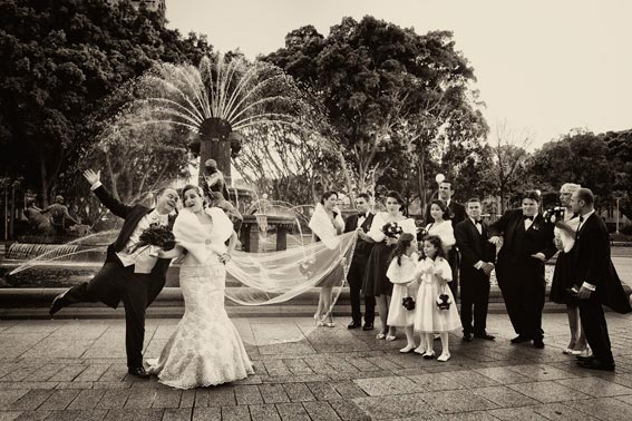 Black and white- Hyde Park wedding