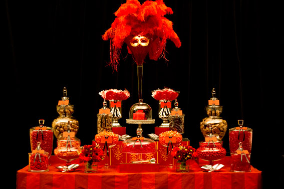 The red candy buffet