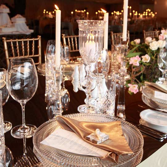 Wedding table set up-glam