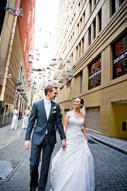 Bride and groom in Sydney