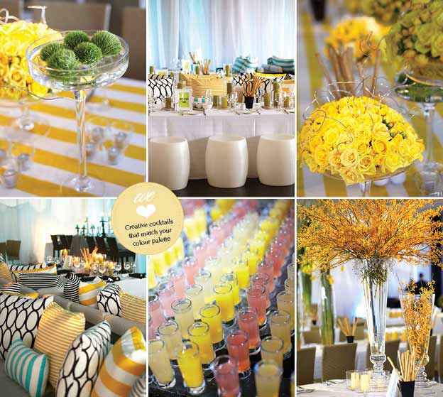 Yellow themed cocktail