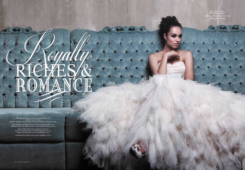 Royalty, Riches and Romance themed couture shoot