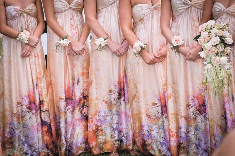 Floral bridesmaids