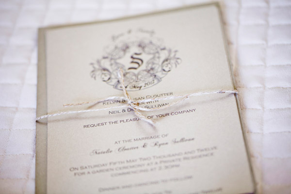 Rustic Elegance themed wedding invitation