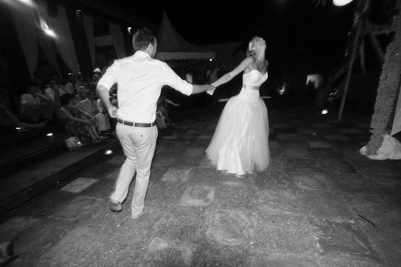 Bali Wedding- bride and groom dancing