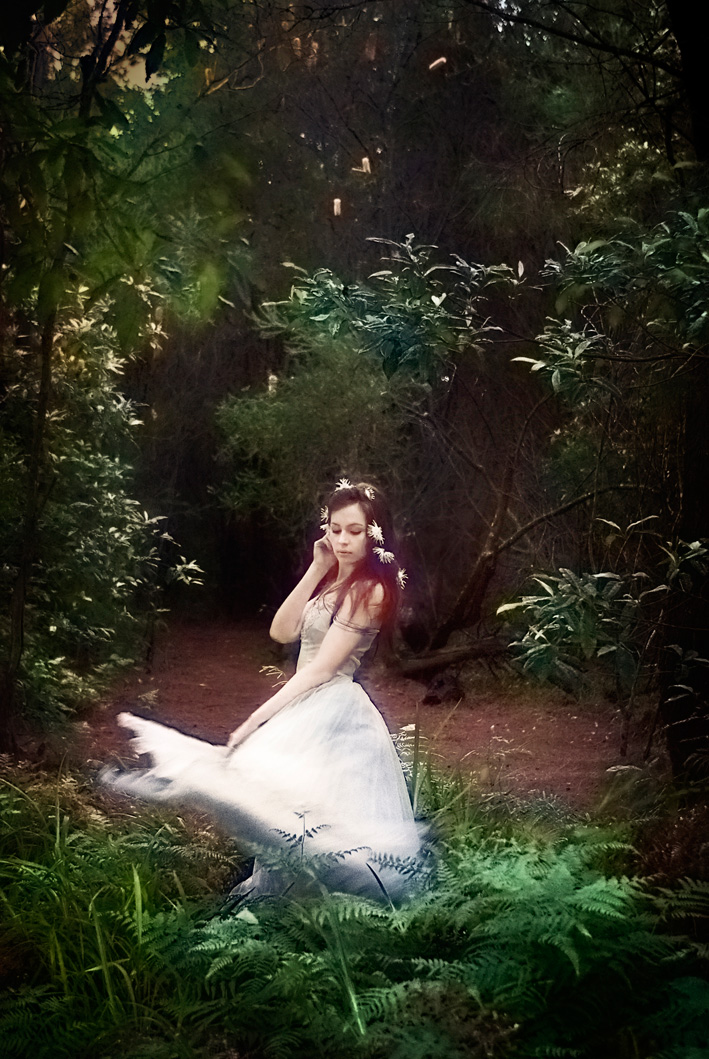 Bride in forest