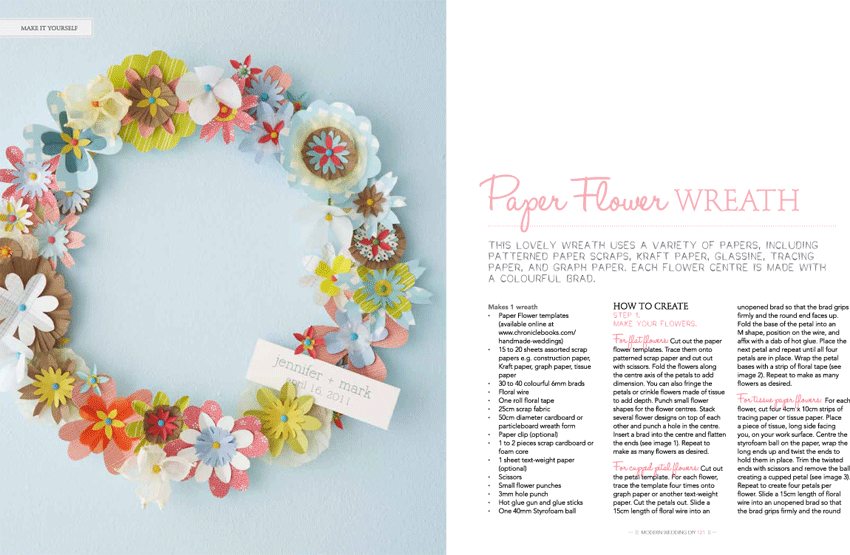Wedding DIY Paper wreath