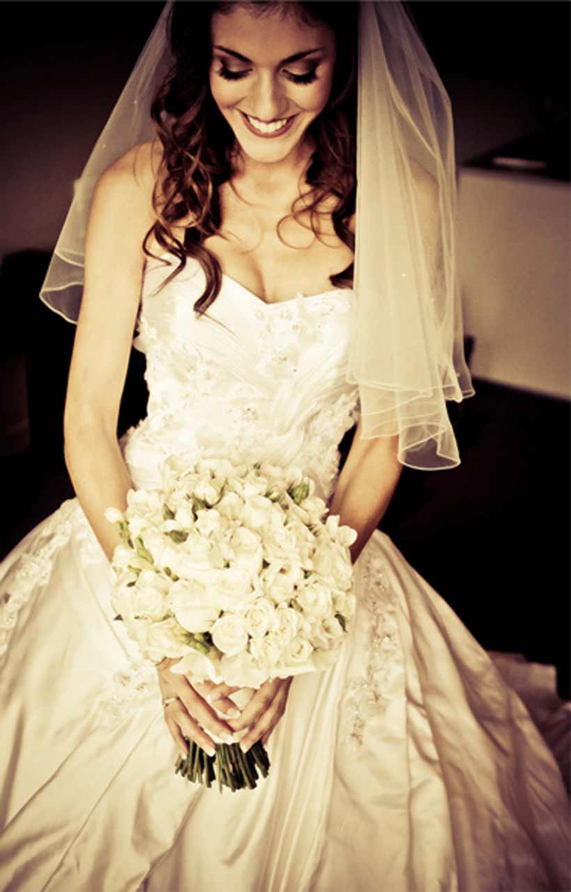 Flowers + Wedding Dress