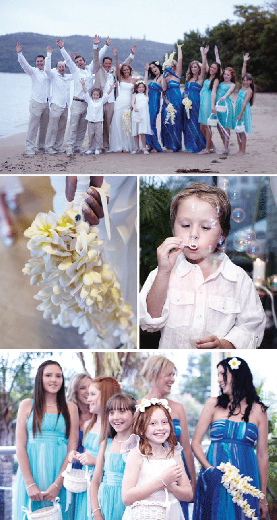 A beach themed wedding