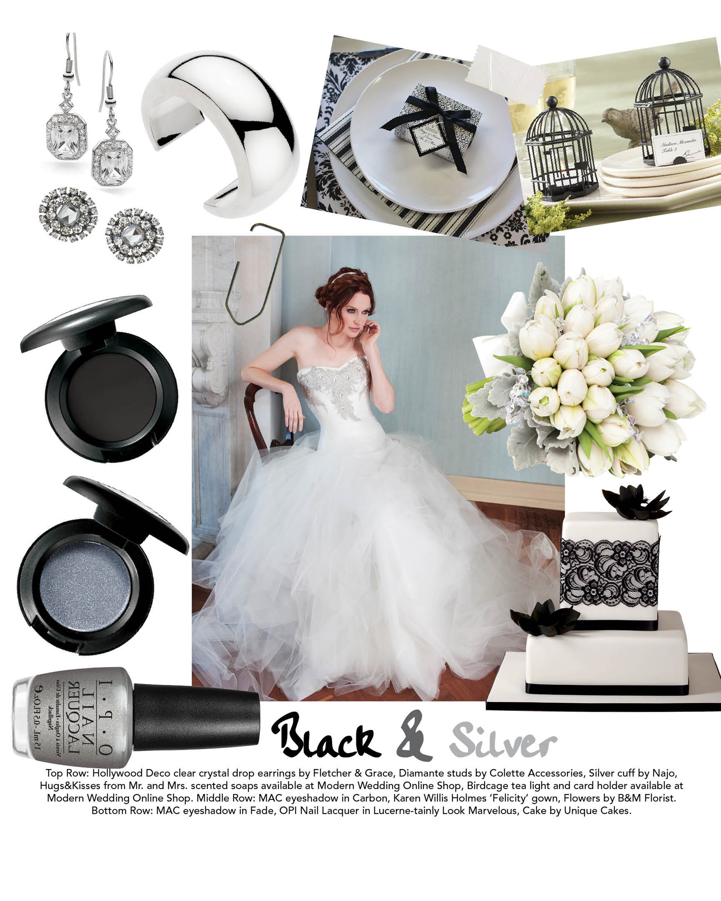 Black and Silver Wedding Inspiration - Modern Wedding