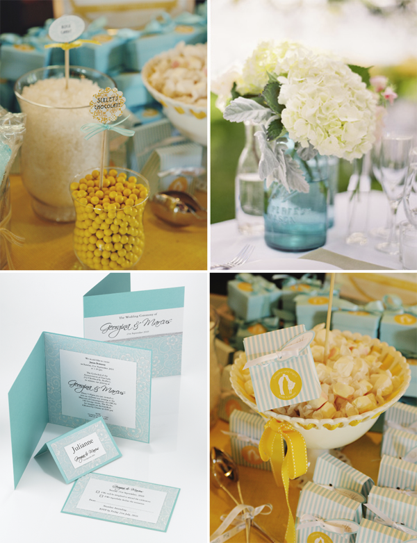 Blue and Yellow wedding colours