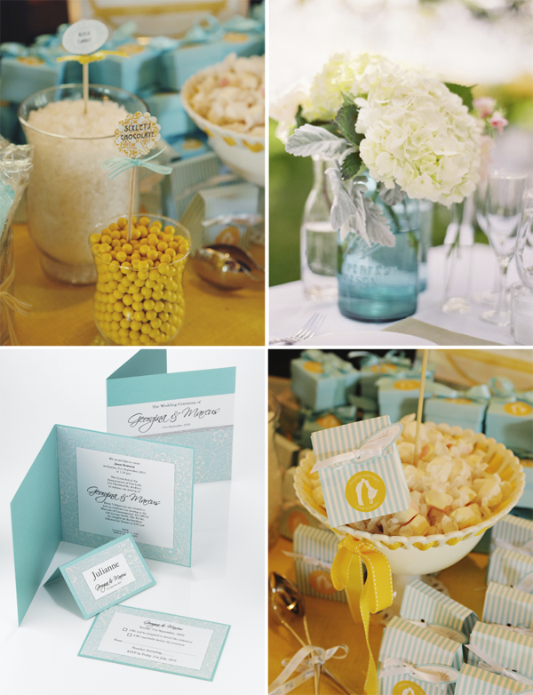 Blue and Yellow wedding colours Blue and Yellow wedding colours