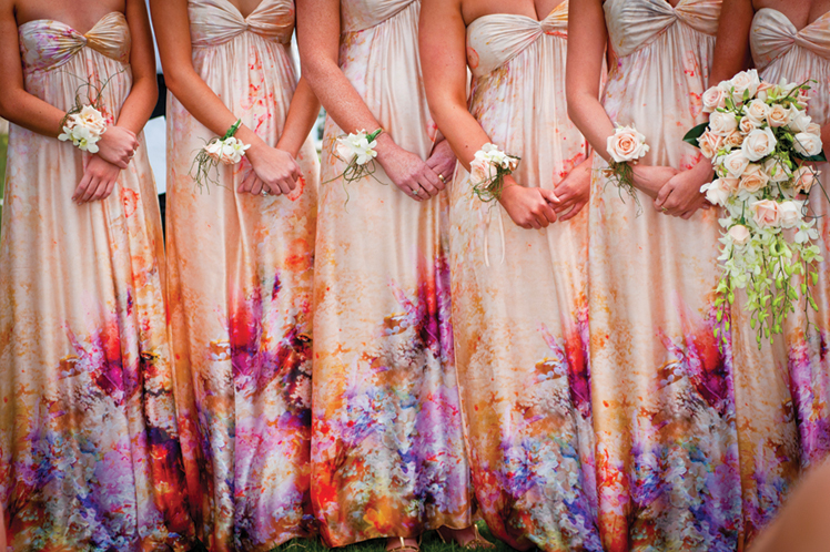 Rainbow Bridesmaid dresses