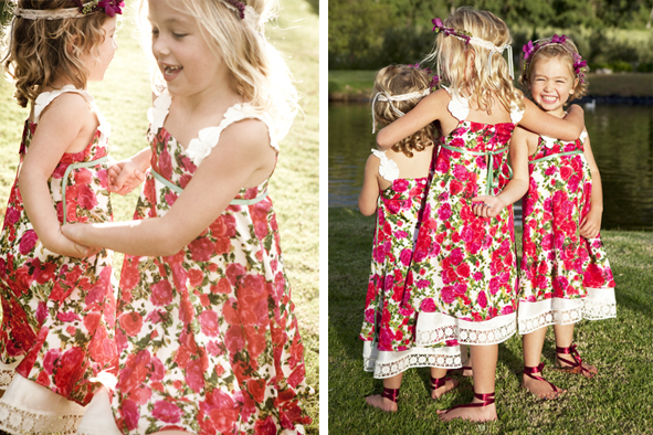 Pink and red flowergirls