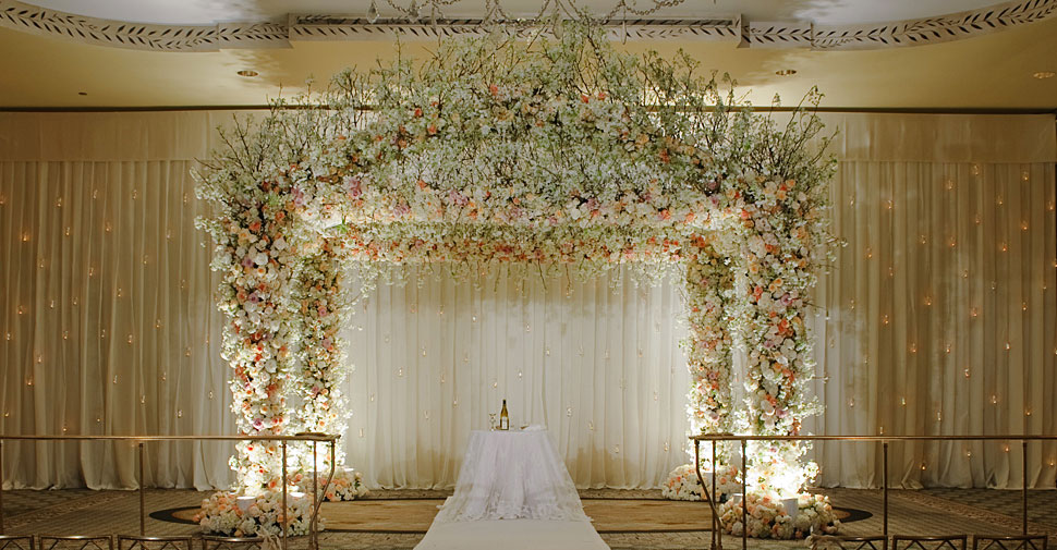 Wedding floral arbor