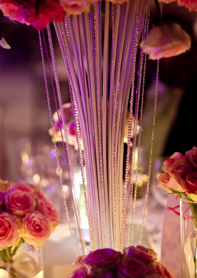 opulent rose table centres