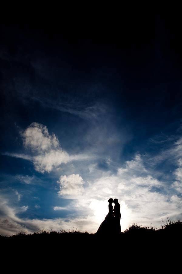 Wedding photography at sunset