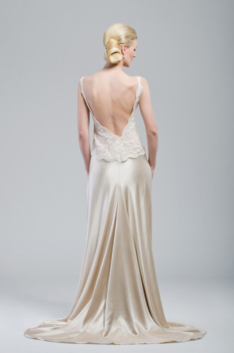 Back of Ann Wilson wedding gown