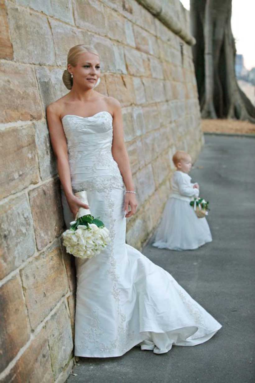 Real bride Sarah in her Halo Bridal Designs wedding dress