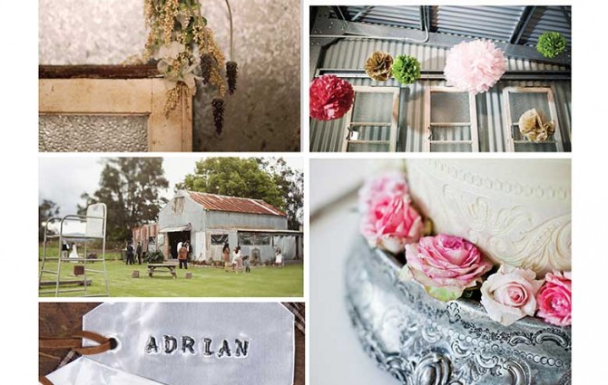 Metal Inspired Wedding Mood Board