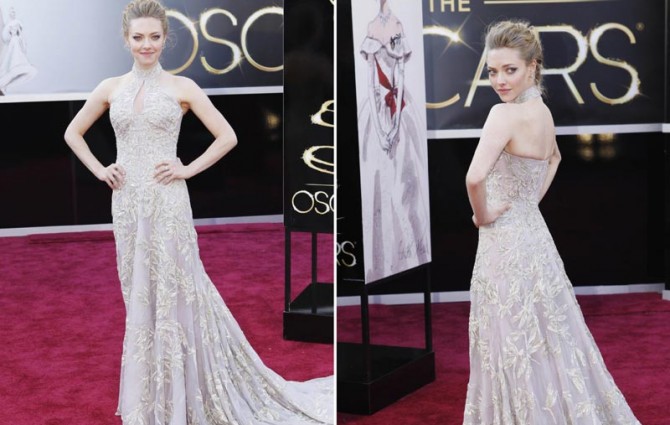 Amanda Seyfried in Alexander McQueen gown