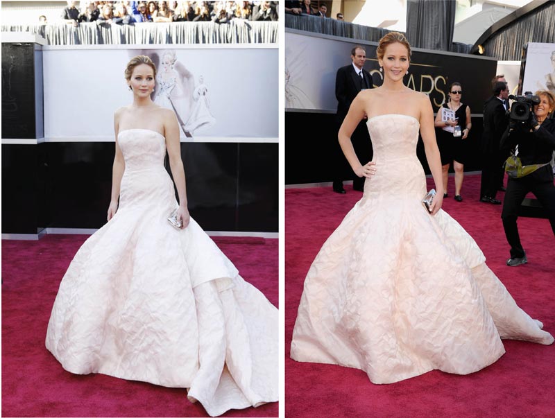 Jennifer Lawrence wears Dior gown