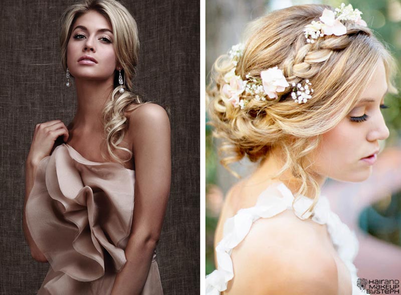 Bridal Hairstyles for a square shape face