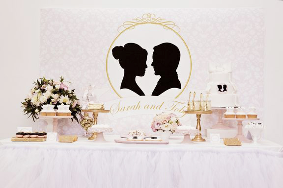 Silhouette themed dessert table