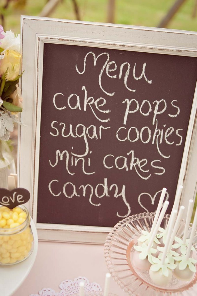 DIY wedding chalkboard
