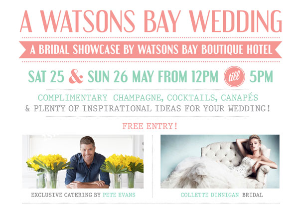 Watsons Bay Boutique Hotel Bridal Showcase