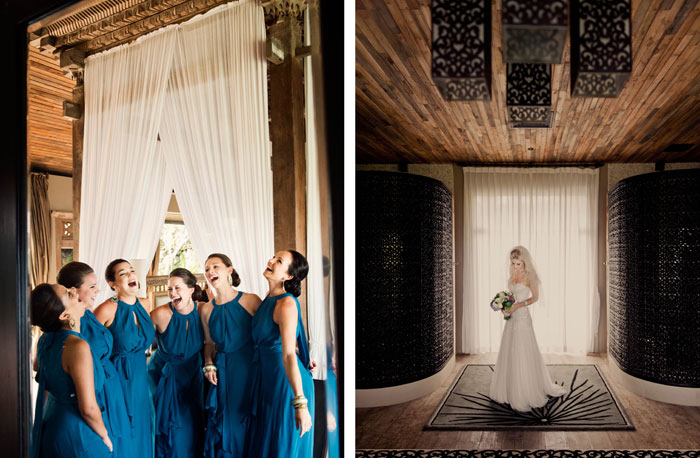Bridesmaids-in-blue-and-bride