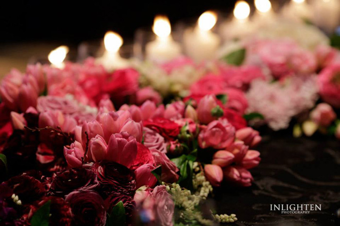 Stunning-Pink-Flowers-and-Candlelight-set-the-scene-at-the-Sofitel