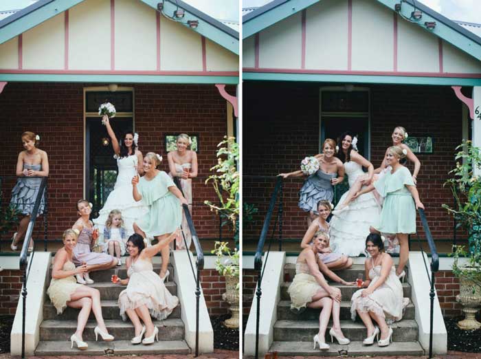 Bride-bridesmaids