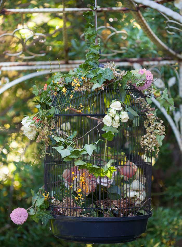Floral-birdcage