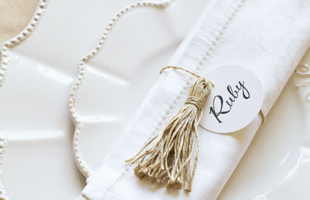 DIY Wedding Place Settings