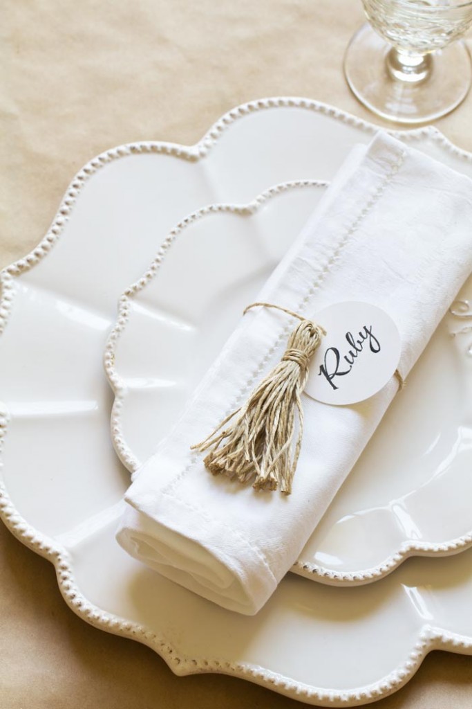 DIY Wedding Place Settings
