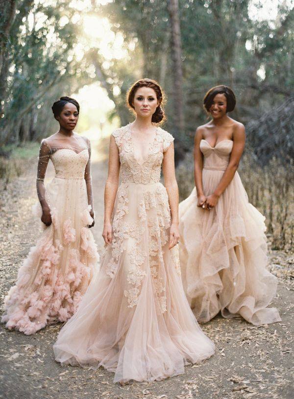 Blush Wedding Theme Dresses
