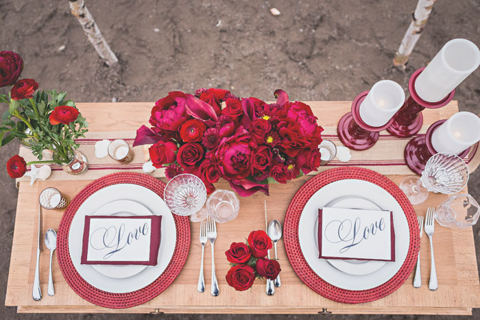 Beach Wedding Table Setting