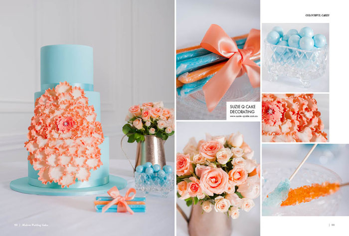 Colourful Wedding Cake by Suzie Q Cake Decorating