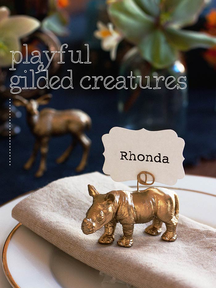 DIY Animal Wedding Place Card Holders