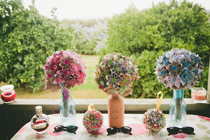DIY Paper Flower Wedding Bouquets