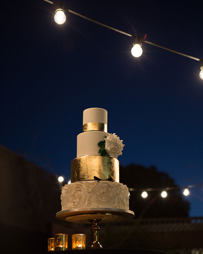 Gold-Wedding-Cake