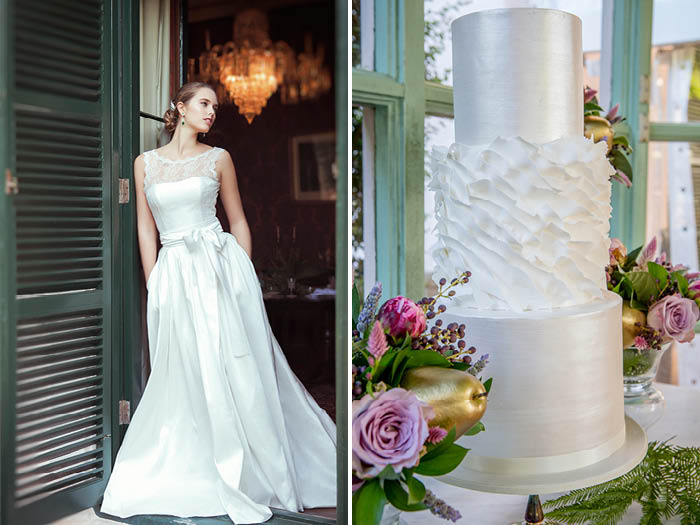 Bride and Wedding Cake