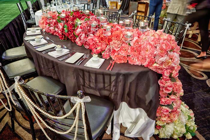 Ombre Flower Table Setting